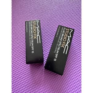 2 MAC Studio Fix Fluid Broad SPF 15 24H Matte Foundation Oil Control NEW